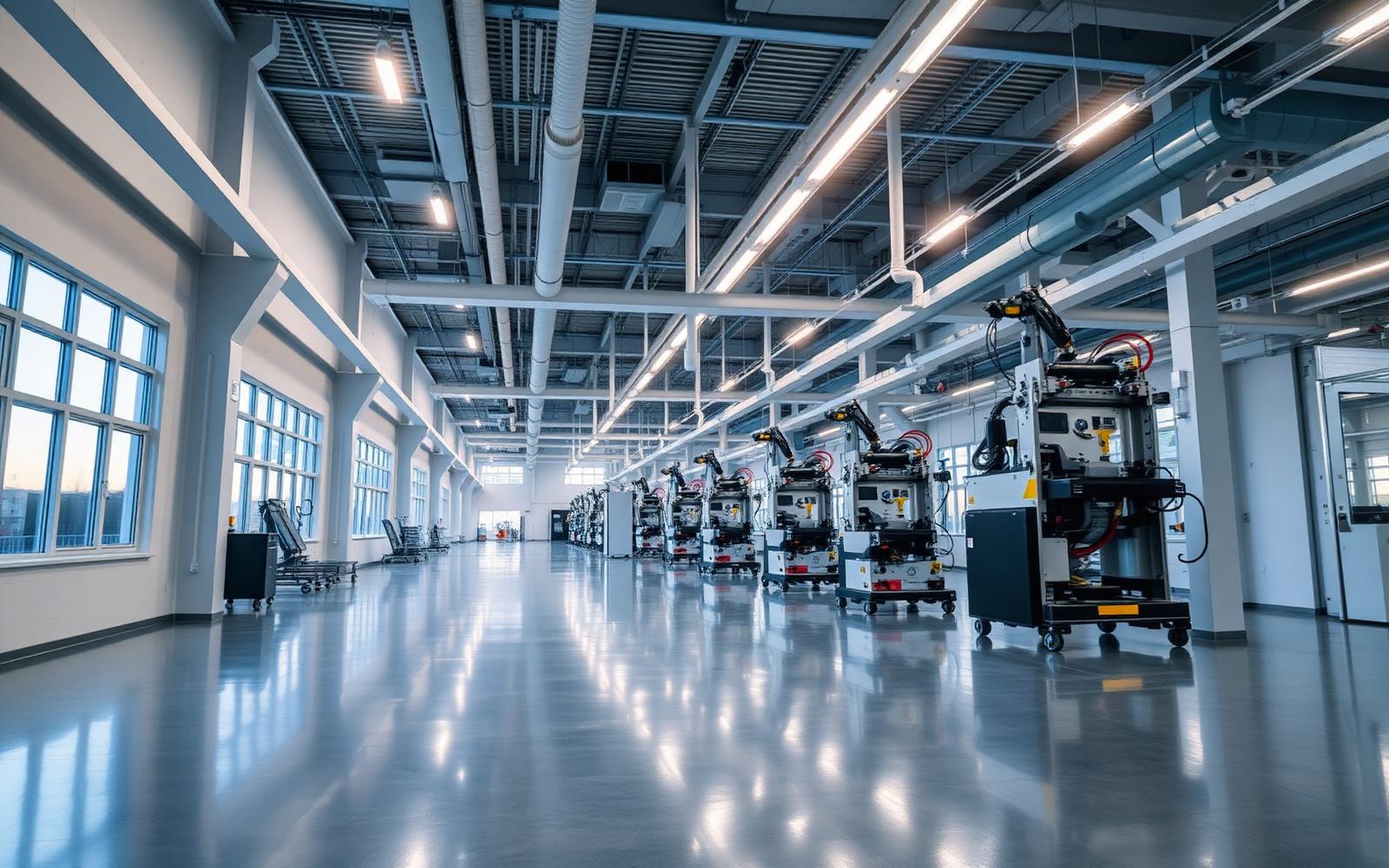 Modern manufacturing facility in Roane County framed by East Tennessee hills