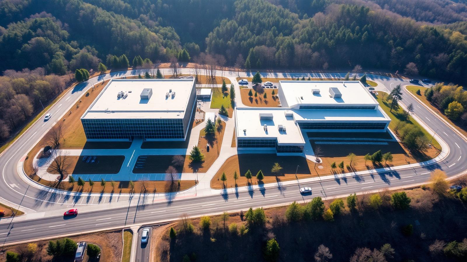 Aerial view of the Oak Ridge Enhanced Technology and Training Center campus